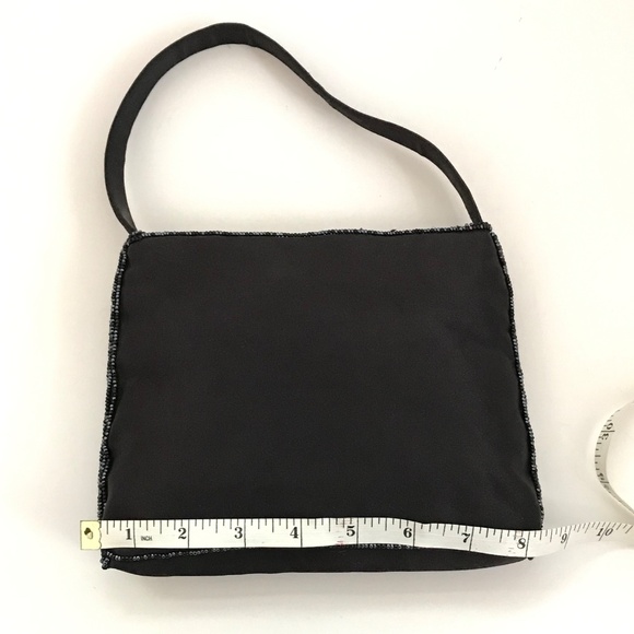 HILLARD & HANSON Black Beaded Mini Bag Floral - Picture 11 of 14